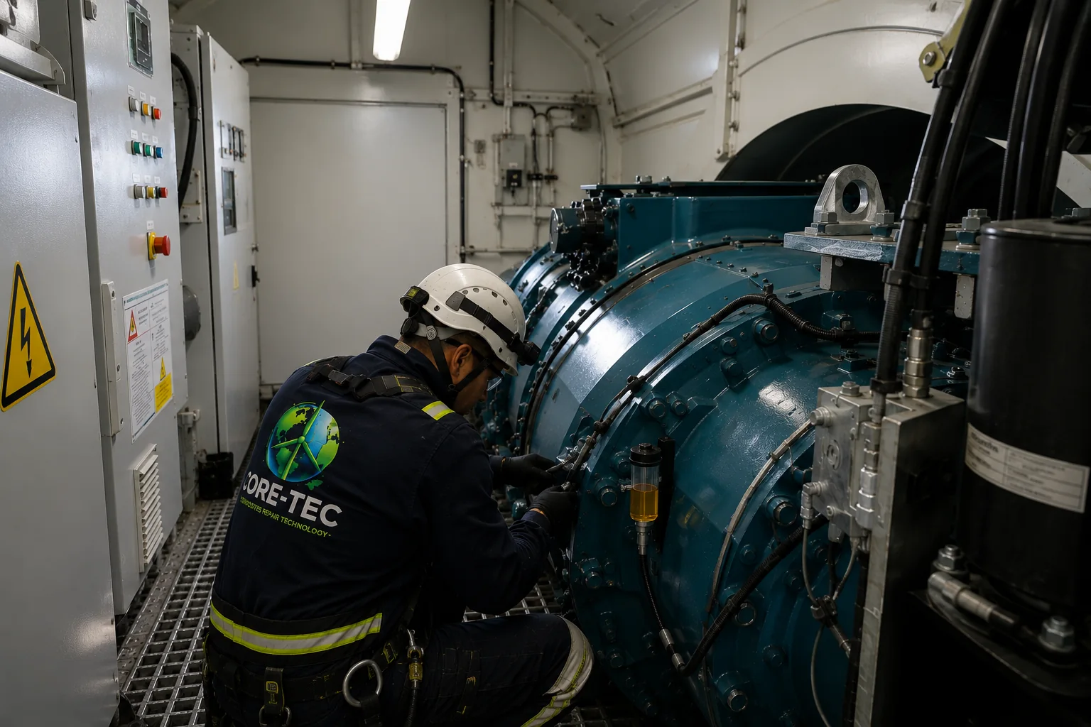 Mantenimiento interior de aerogenerador
