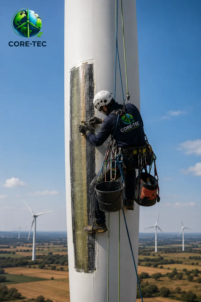 Técnico CORE-TEC realizando Rope Access